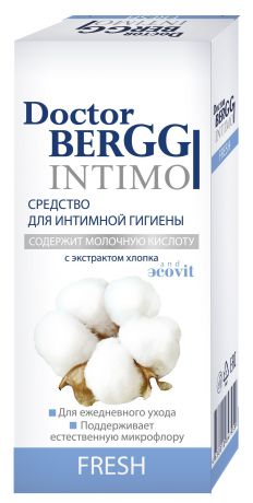 Жидкое мыло для интимной гигиены Doctor BERGGI Fresh с экстрактом хлопка 250 мл