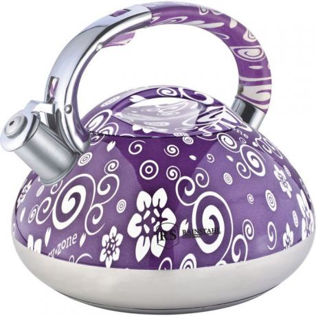 Чайник металлический Rainstahl со свистком, 7636-30RS\WK, фиолетовый, 3,0 л