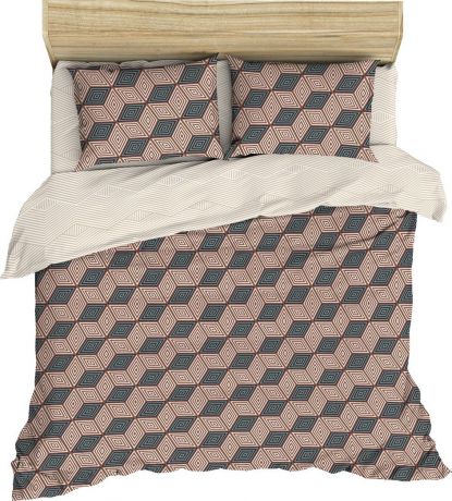Комплект постельного белья Василиса, 189418, 1,5 спальный, наволочки 70x70, коричневый