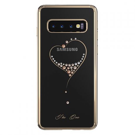 Чехол для сотового телефона Kingxbar Wish Series для Galaxy S10 Gold, прозрачный, золотой