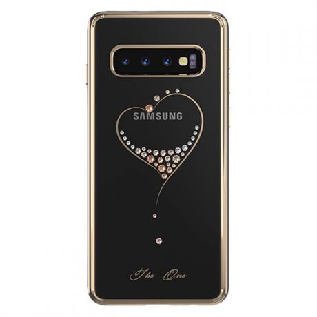 Чехол для сотового телефона Kingxbar Wish Series для Galaxy S10 Plus Gold, прозрачный, золотой