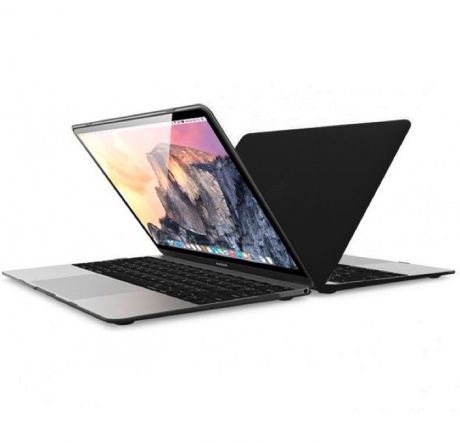 Чехол для ноутбука Gurdini Чехол Gurdini MacBook 12" накладка пластик матовый черный, 220201