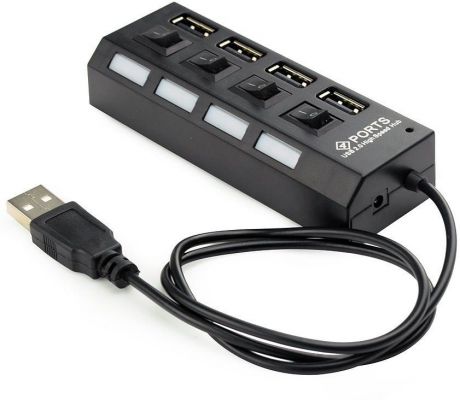 USB-концентратор Gembird UHB-243-AD, черный