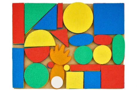 Обучающая игра Веселые липучки Из ковролина с липучками Геометрический конструктор, 18476