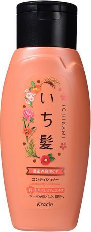 Kracie 72152 "Ichikami" Бальзам-ополаскиватель интенсивно увлажняющий для поврежденных волос с маслом абрикоса