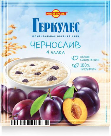 Русский продукт Геркулес овсяная каша с черносливом, 30 шт по 35 г