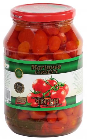 Овощные консервы Marinova Garden Томаты "Премиум" Стеклянная банка, 1000