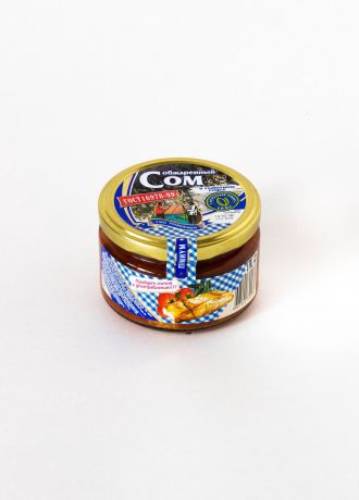 Рыбные консервы Рыбак-2 Сом обжаренный в томатном соусе Стеклянная банка, 220