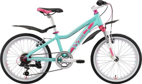 Велосипед детский Welt Edelweiss 20 2019, бирюзовый, розовый, диаметр колес 20"