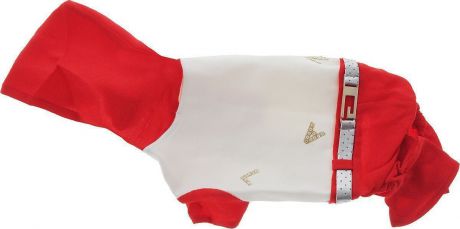 Одежда для собак "Pret-a-Pet", комбинезон, белый, красный, размер M