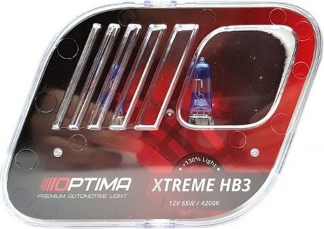 Лампа автомобильная Optima Xtreme, галогеновая, HB3 +130% light 4200K, HXTHB3