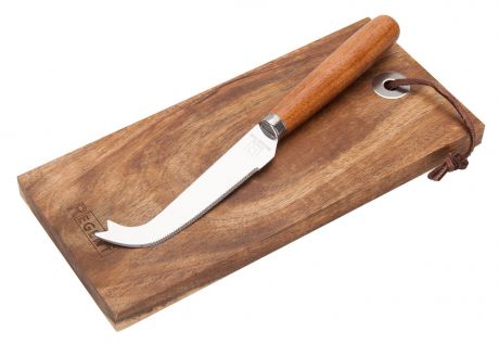 Набор ножей для сыра Regent 2пр. FORMAGGIO (доска 22*10*1,5см; нож д/сыра), коричневый