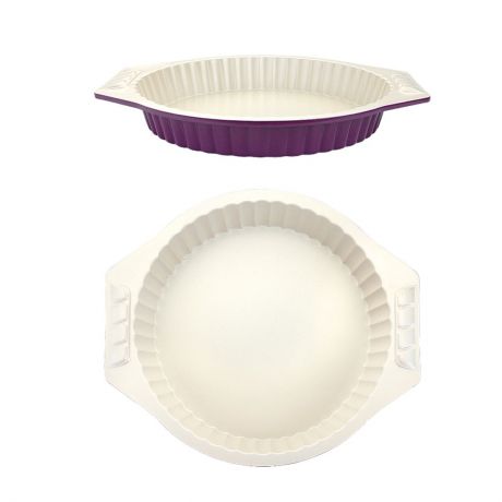 Форма для выпечки Augustin Welz с керамическим покрытием, диаметр 27 см, фиолетовый, бежевый