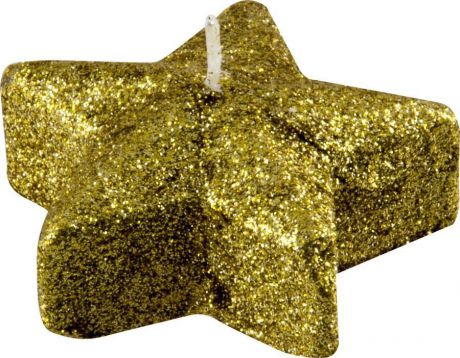 Свеча декоративная Волшебная страна Star-1, 003636, золотой, 6,3 х 5,9 х 2,7 см