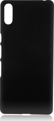 Чехол-накладка Brosco двухсторонний Soft-touch для Sony L3, черный