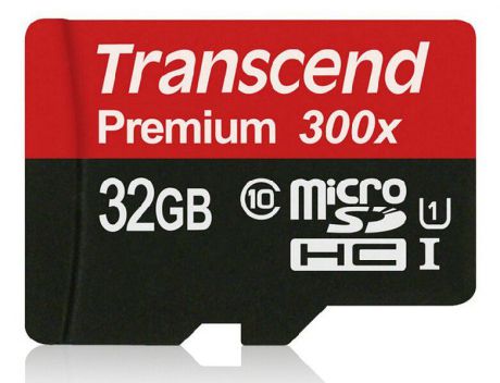 Карта памяти Transcend MicroSD 32GB Class 10 UHS-I (300x) без адаптера