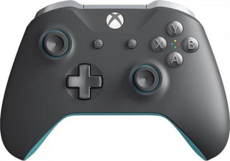 Геймпад Microsoft Xbox One, беспроводной, серый, синий