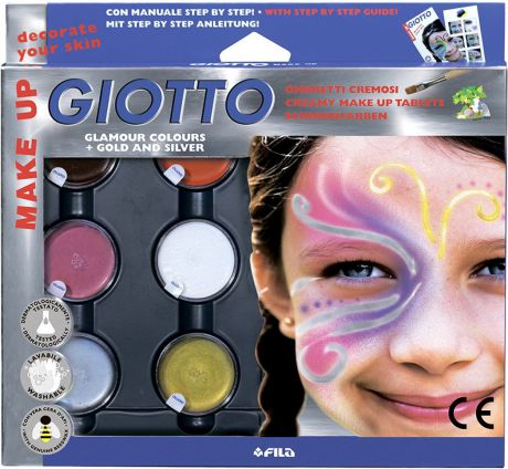 Giotto Make Up Грим-крем с кистью и спонжем 6 цветов 471100