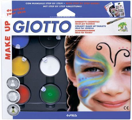 Giotto Make Up Грим-крем с кистью и спонжем 6 цветов 470100