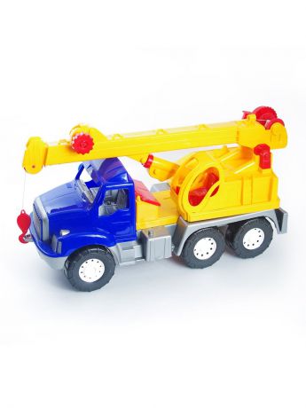 Машинка-игрушка Colorplast Автокран желтый, синий