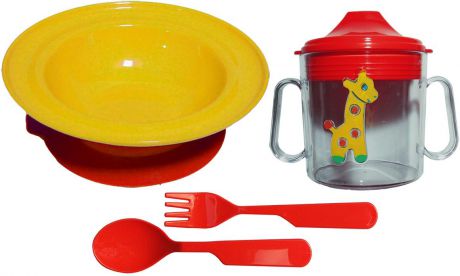 Набор посуды для кормления АртХаус 1311-1212красн, Пластик