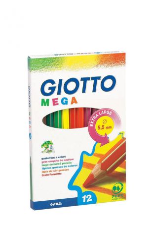 Цветные карандаши Giotto "Mega", 12 цветов