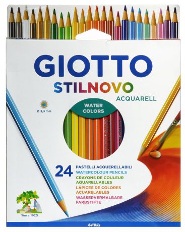 Giotto Набор цветных карандашей Stilnovo Acquarell 24 цвета