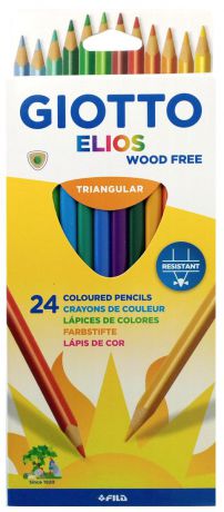 Giotto Набор цветных карандашей Elios Tri 24 цвета