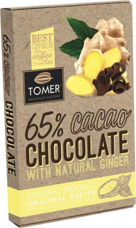 Горький шоколад Томер, с имбирем, 90 г