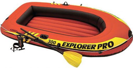 Лодка надувная Intex Explorer Pro 300 Set, 58358NP, с веслами и насосом, до 200 кг, 244 х 117 х 36 см