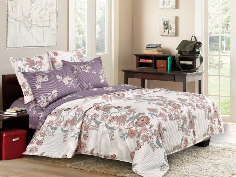 Комплект постельного белья Cleo Satin lux Луиза, 20/316-SL, разноцветный, 2-спальный, наволочки 70x70