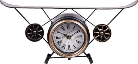 Настольные часы Русские подарки "Аэроплан", 60626, черный