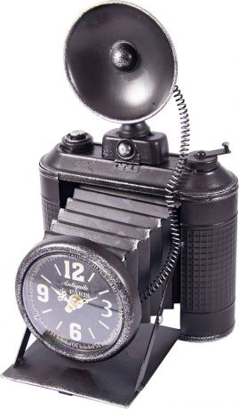 Настольные часы Русские подарки "Фотокамера", 60631, черный