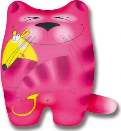 Подушка-игрушка антистрессовая Кошки Мышки, розовый
