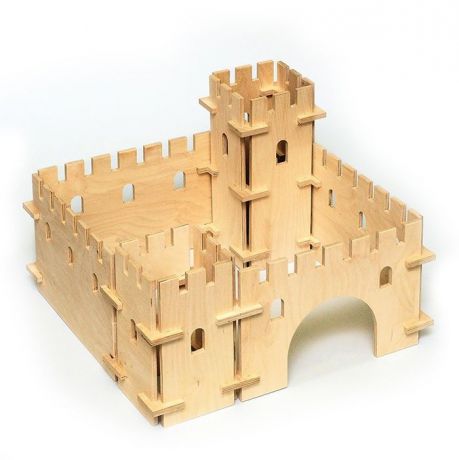 Игровой набор Форатойс конструктор деревянный "Крепость" бежевый