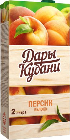 Нектар Дары Кубани персиково-яблочный 2 л