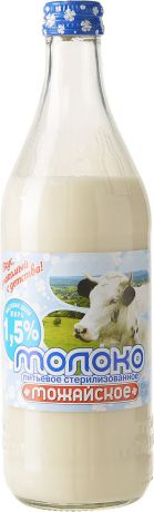 Молоко Можайское молоко, стерилизованное 1.5%, 450 мл