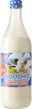 Молоко Можайское молоко, стерилизованное 6%, 450 мл