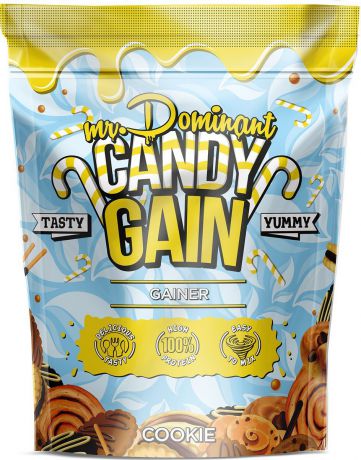 Напиток сухой Mr. Dominant Candy Gain, концентрат, печенье, 1000 г