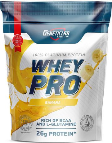 Протеин сывороточный Geneticlab Nutrition Whey Pro, банан, 900 г