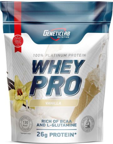 Протеин сывороточный Geneticlab Nutrition Whey Pro, ваниль, 900 г