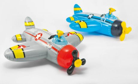 Надувная игрушка-наездник Intex Самолеты, 57537NP, от 3 лет, 132 х 130 см