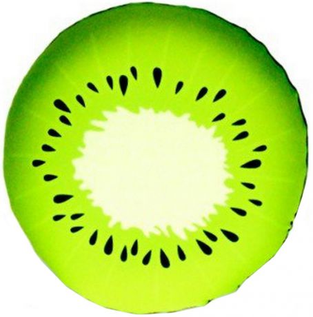 Подушка антистрессовая Штучки, к которым тянутся ручки "Смайл-фрукты. Киви", цвет: светло-зеленый, 31 x 31 см