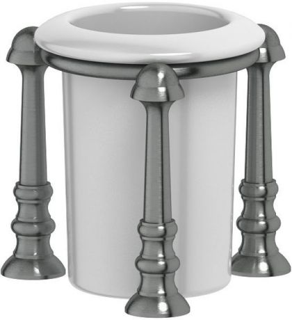 Стакан для ванной комнаты 3SC "Stilmar Un", настольный, цвет: античное серебро. STI 427