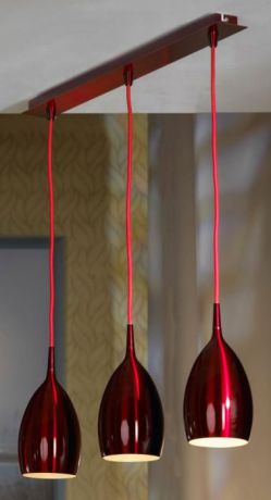 Подвесной светильник Lussole LSQ-0716-03, красный