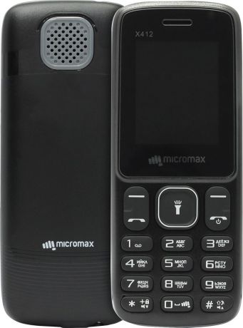 Мобильный телефон Micromax X412, черный, серый
