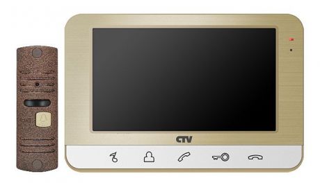 Видеодомофон CTV Комплект видеодомофона CTV-DP701 CH, светло-бежевый