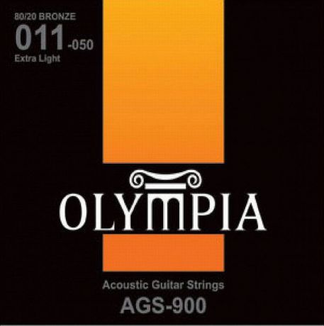 Струны для акустической гитары Olympia Bronze (11-15-23w-30-39-50), AGS900