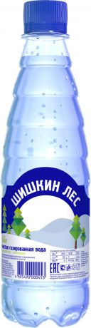 Вода питьевая газированная Шишкин Лес, 12 шт по 400 мл