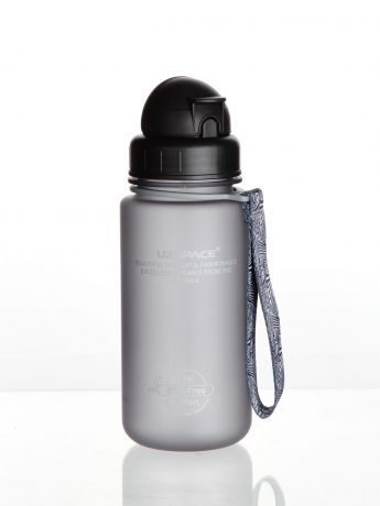 Бутылка для воды Uzspace Colorful Frosted, цвет: серый, 400 мл
